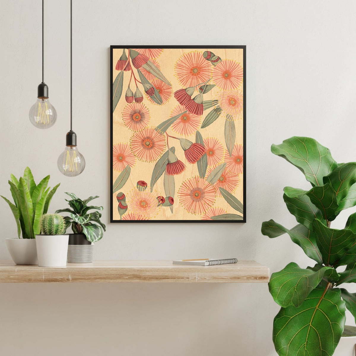 Wood Art Print A4 - Red Eucalyptus