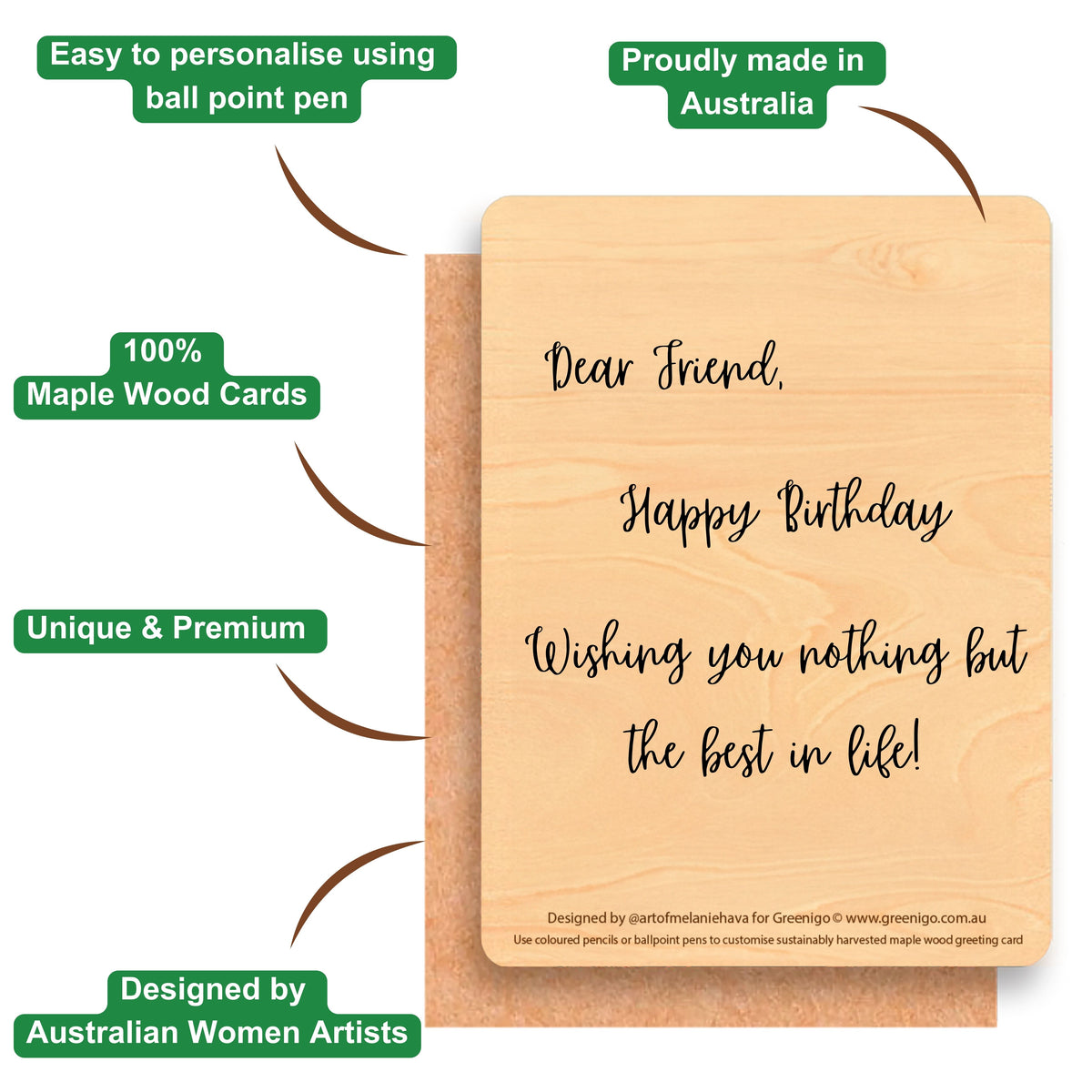 Wood Greeting Card Bundle - 6 Pack - Jigay Collection