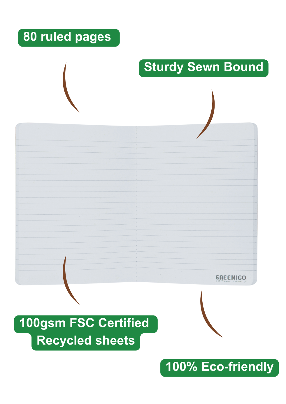 B6 Wood Cover Notebook (Lined) - Golden Wattle