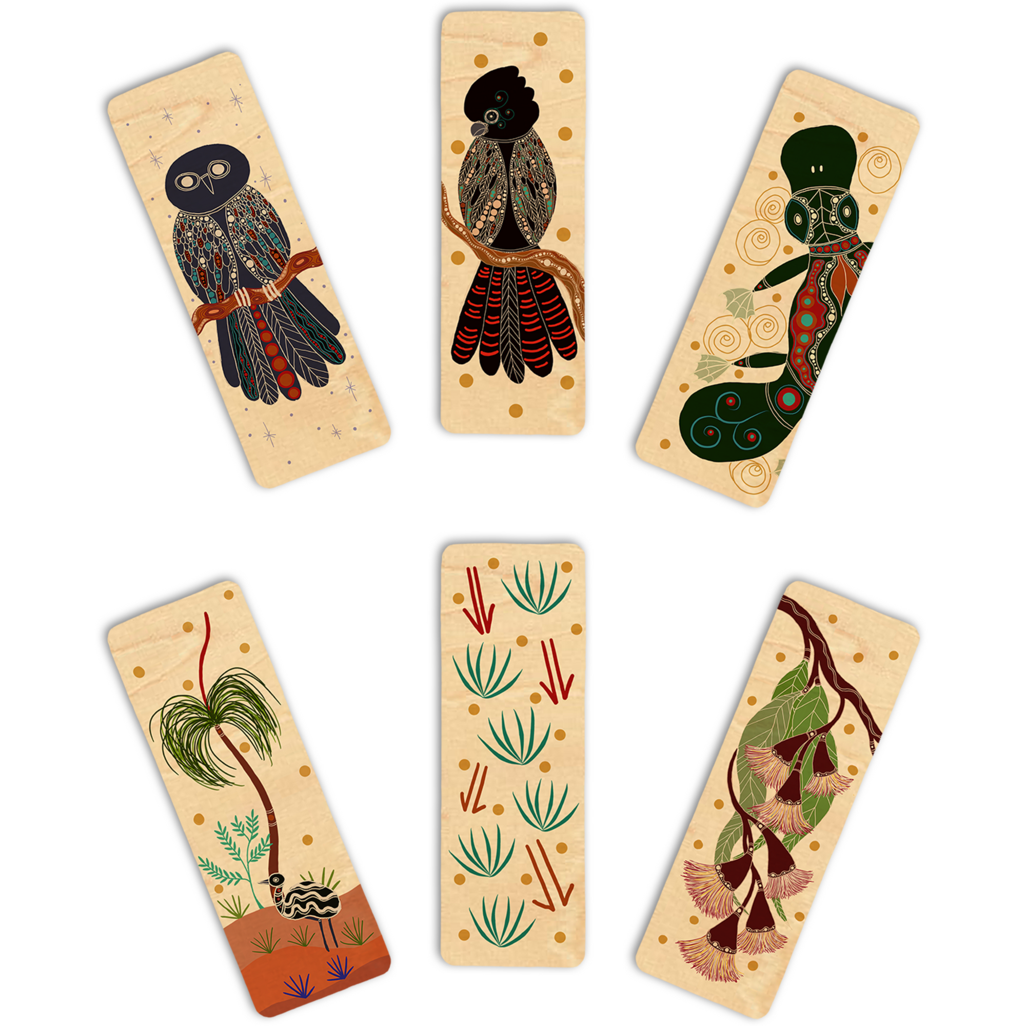 Wood Bookmark Bundle - 6 Pack - Jigay Collection