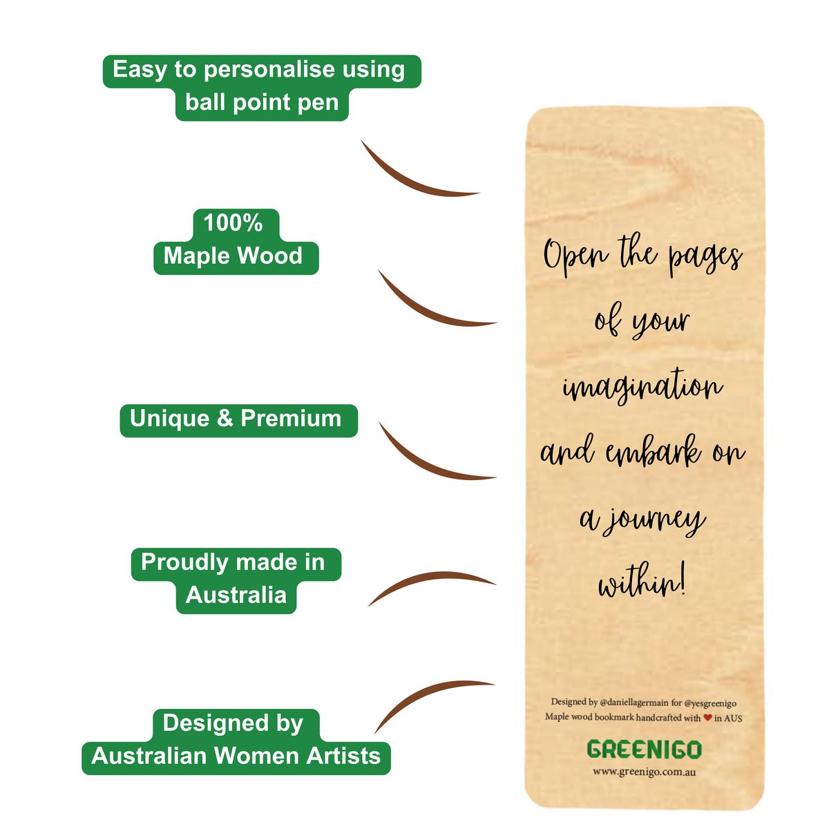 Wood Bookmark - Koala