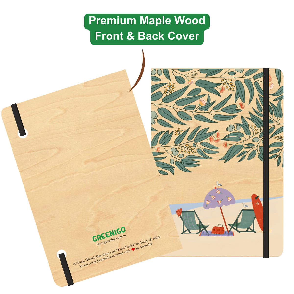 Wood Cover A5 Journal Bundle - 6 Pack - Life Down Under Collection