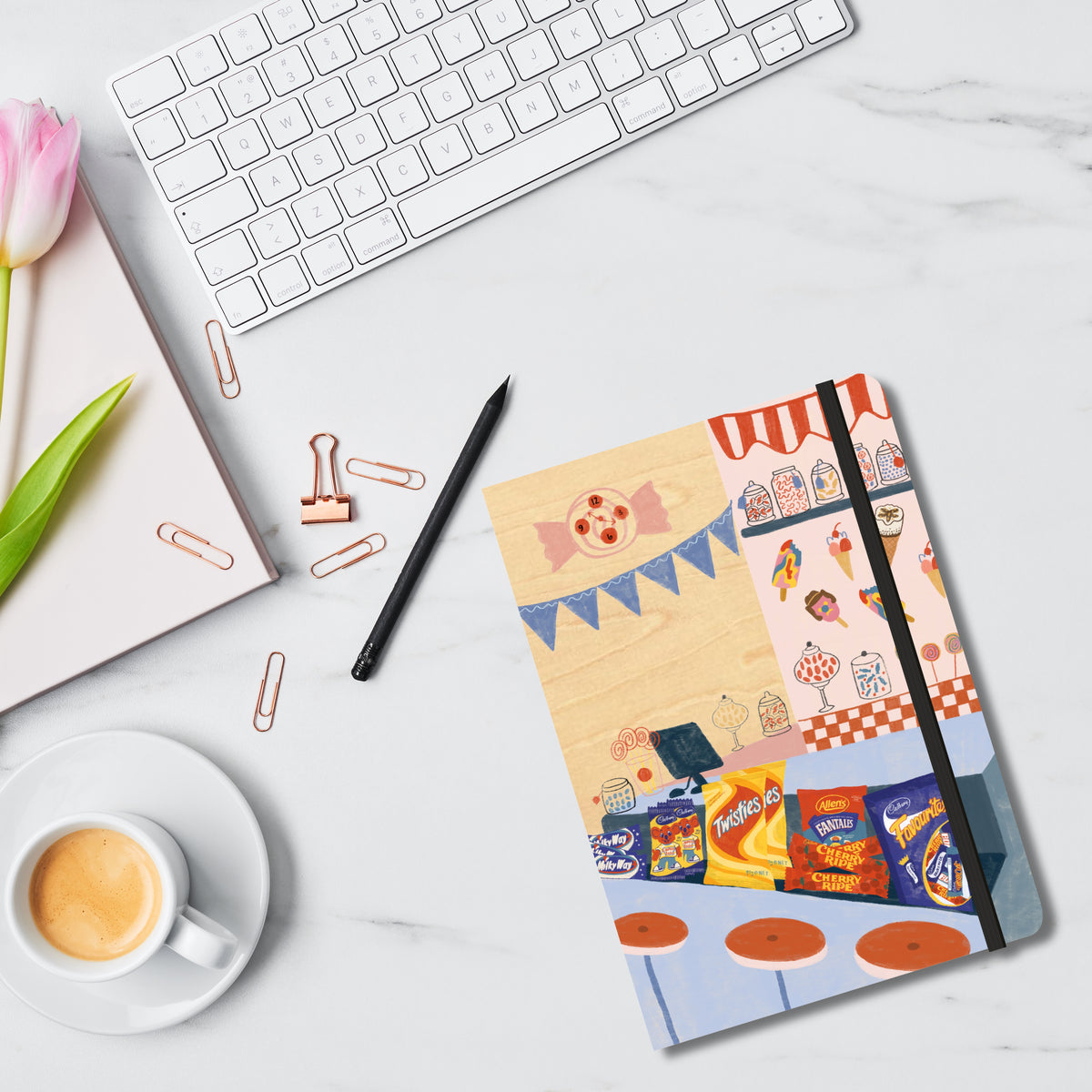 B6 Wood Cover Notebook (Lined) - Lolly Shop