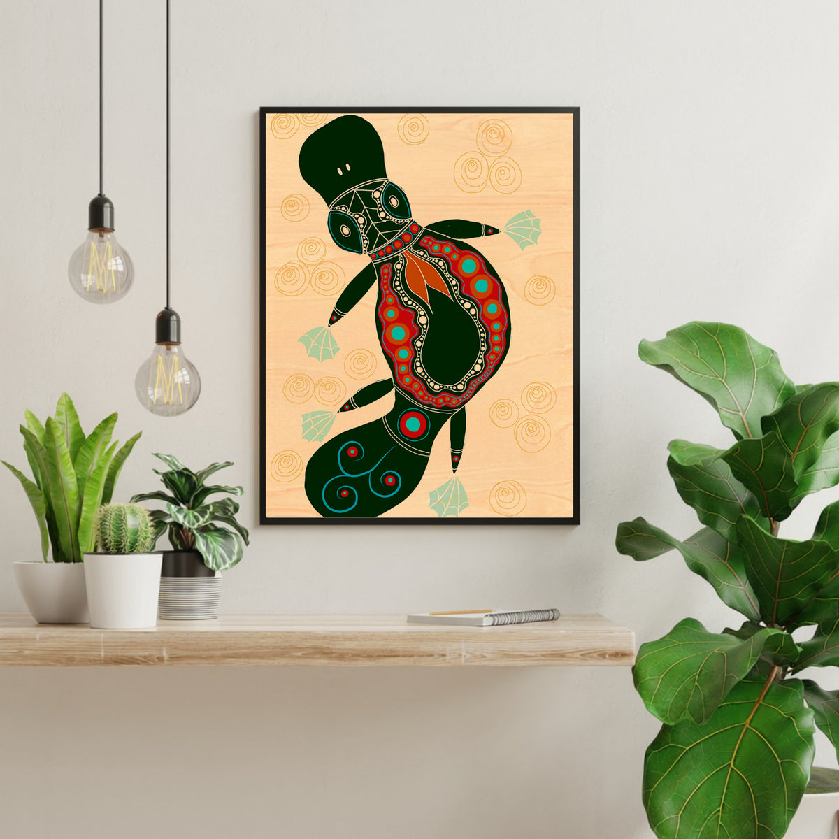 Wood Art Print A4 - Gugula (Platypus)