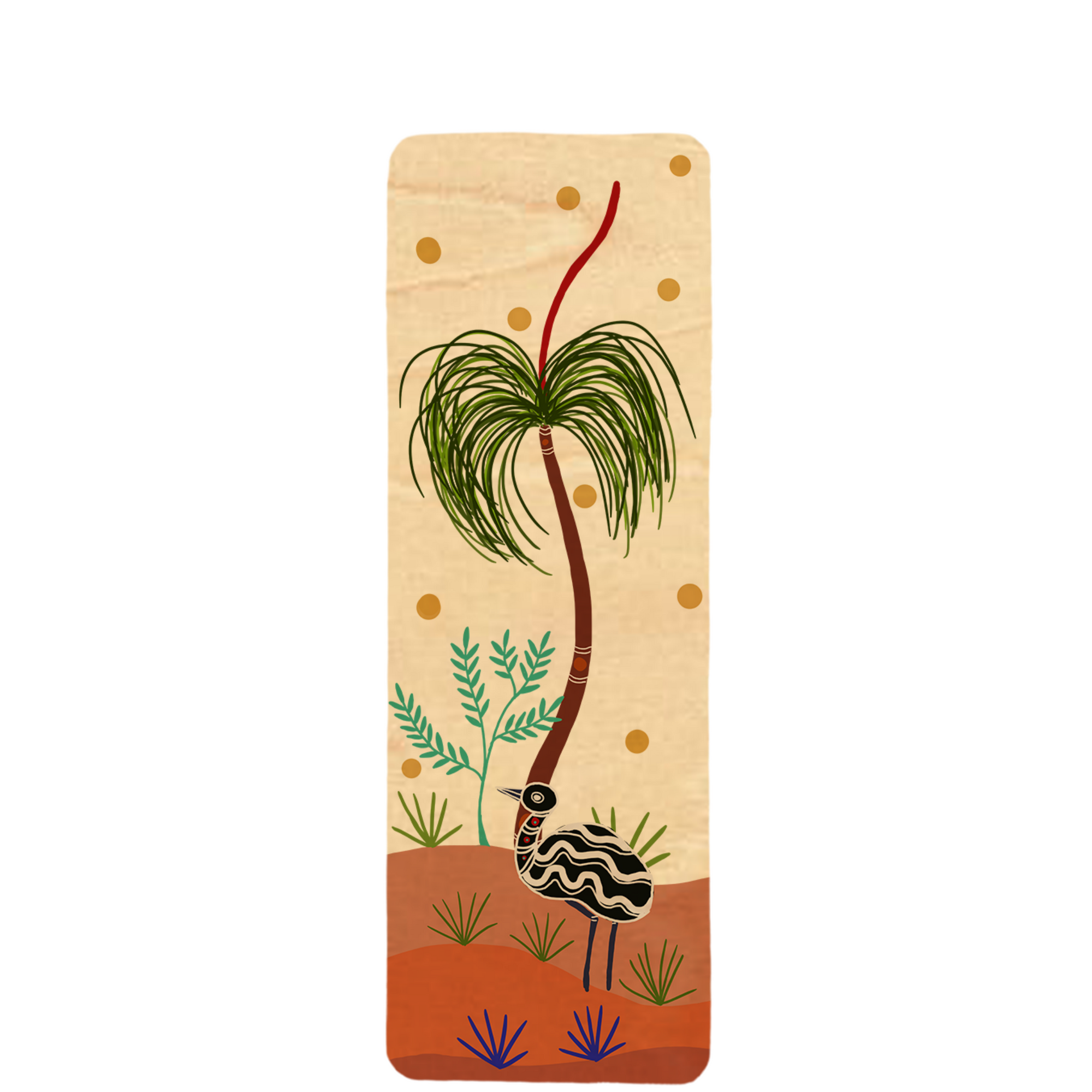 Wood Bookmark - Emu