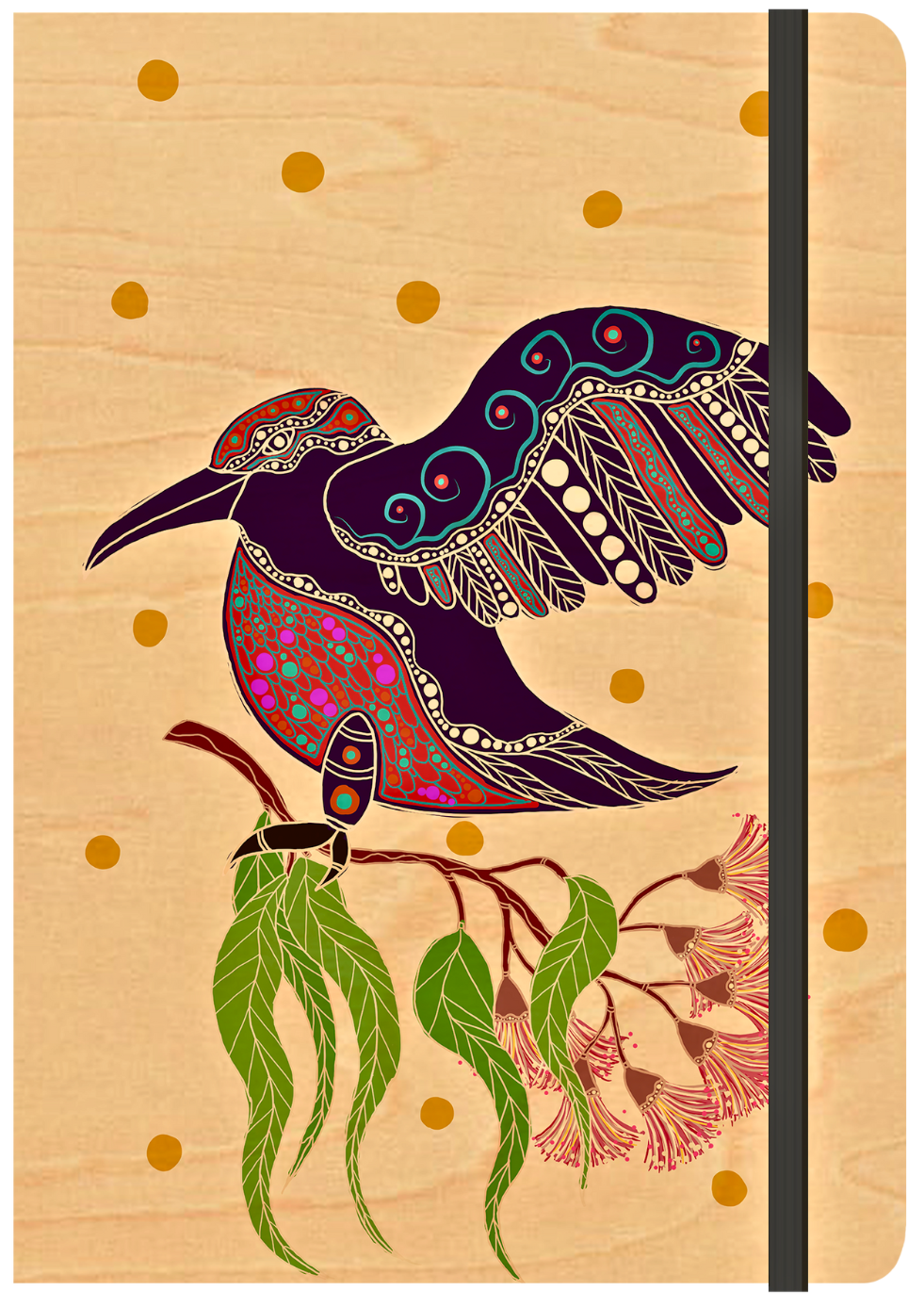 A5 Wood Cover Journal (Blank) - Gunggaga (Kookaburra)
