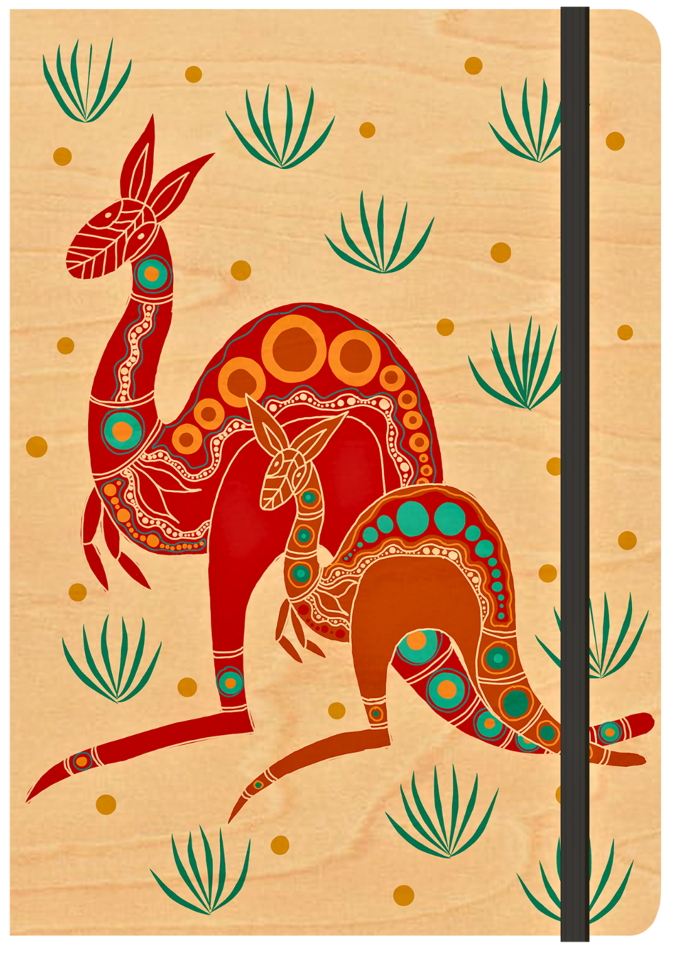 A5 Wood Cover Journal (Blank) - Yuri (Kangaroo)