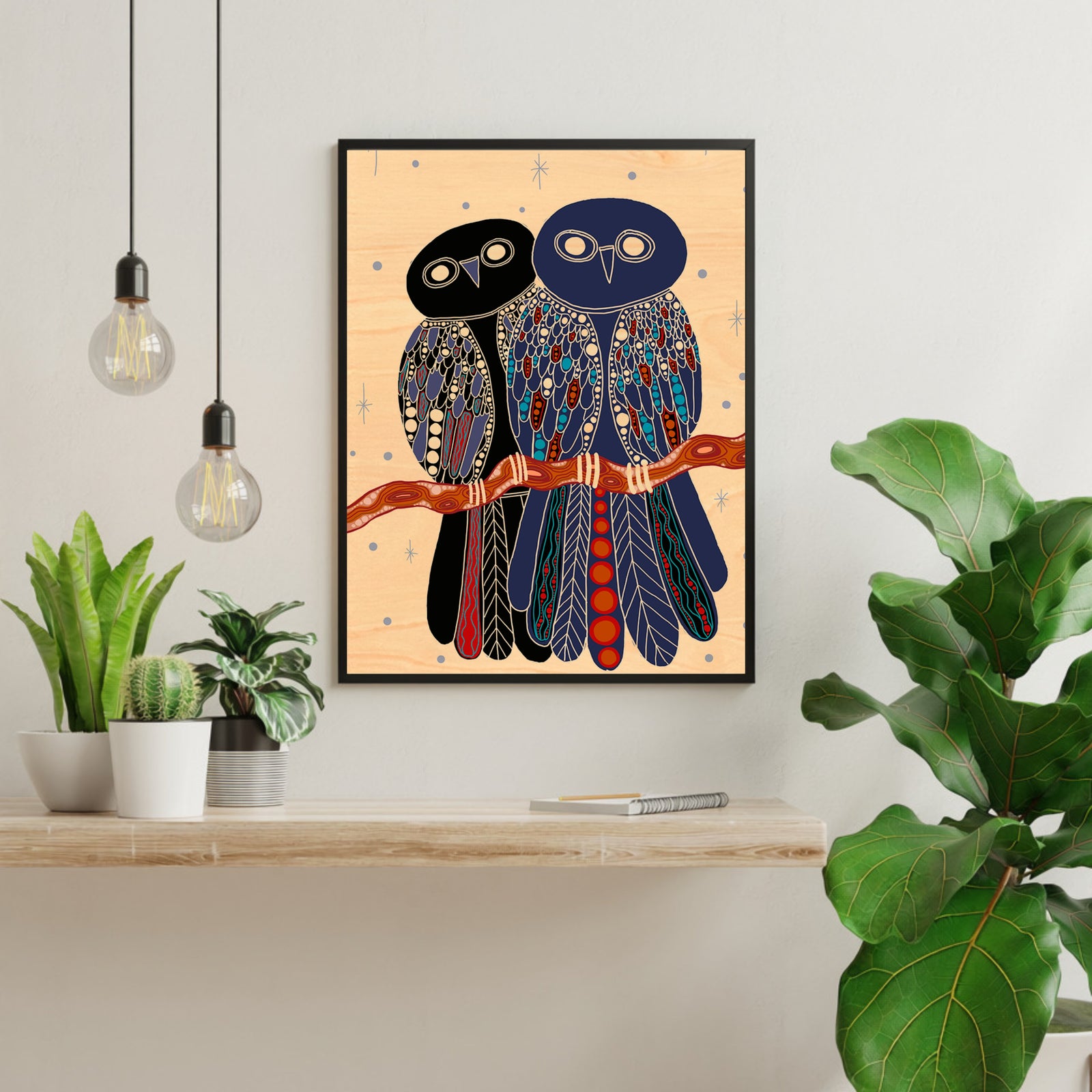 Wood Wall Art A4 - Gugu (owl)