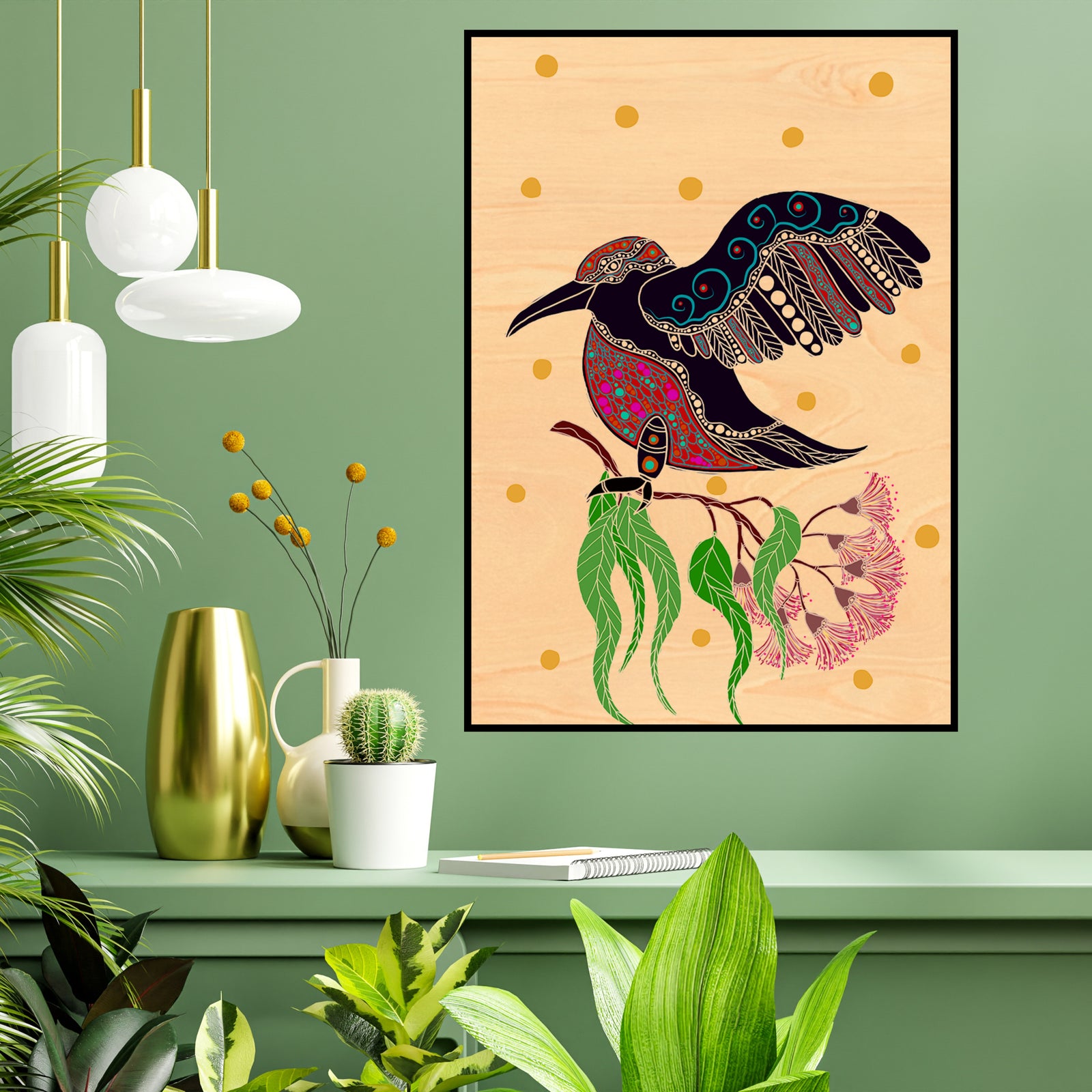 Wood Art Print A3 - Gunggaga (Kookaburra)