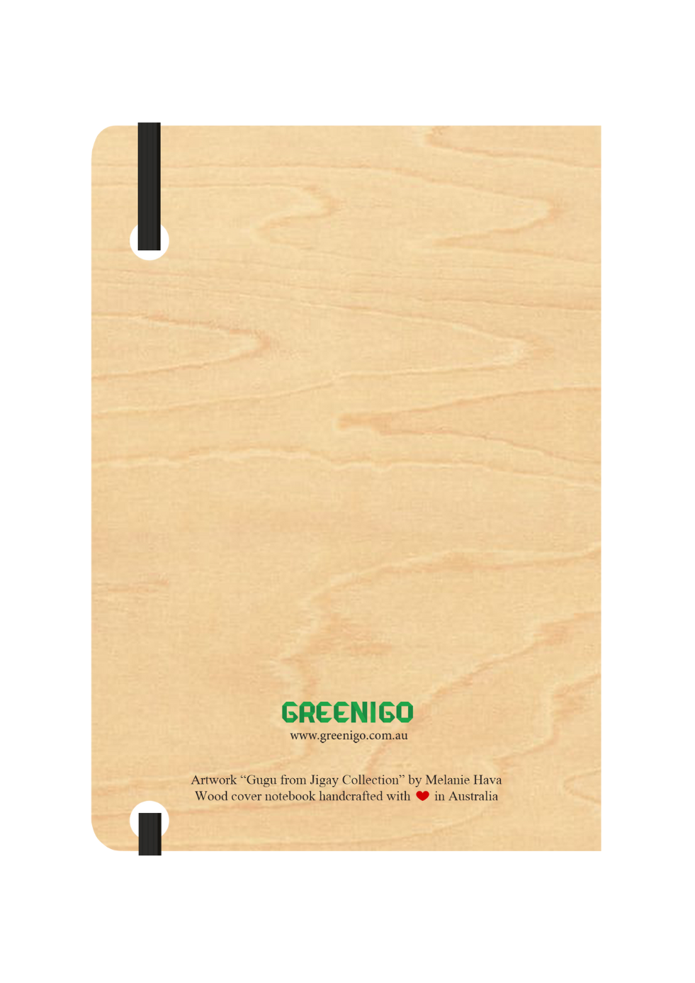 B6 Wood Cover Notebook (Lined) - Gugu (Owl)