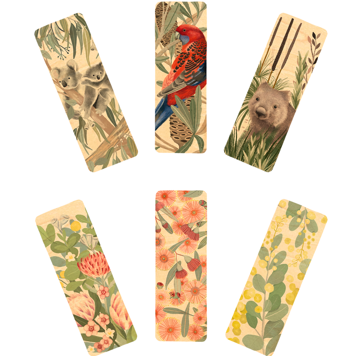 Wood Bookmark Bundle - 6 Pack - Bush Greetings