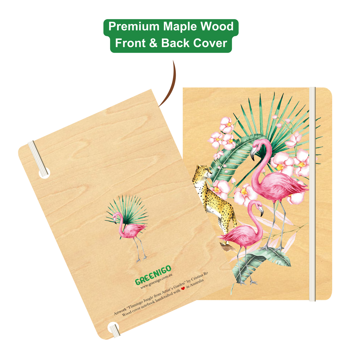 Wood Cover B6 Notebook Bundle - 6 Pack - Garden Collection