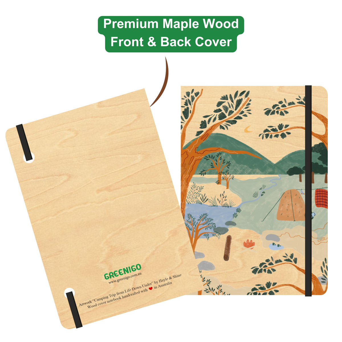 Wood Cover B6 Notebook Bundle - 6 Pack - Life Down Under Collection
