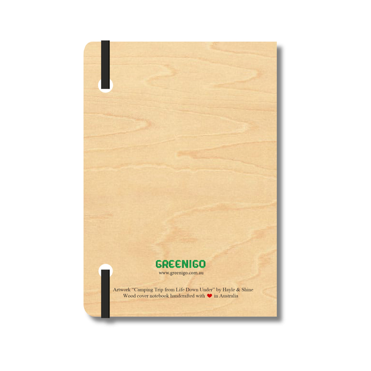 B6 Wood Cover Notebook (Lined) - Camping Trip