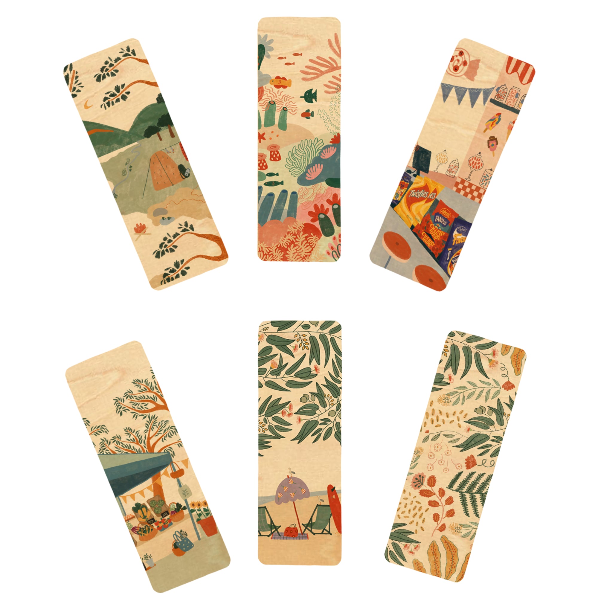 Wood Bookmark Bundle - 6 Pack - Life Down Under