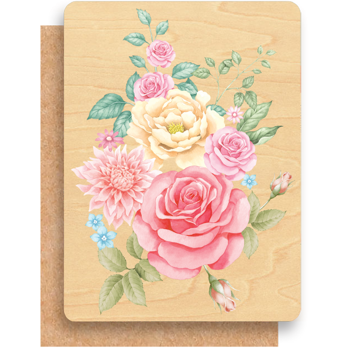 Wood Greeting Card - Floriana