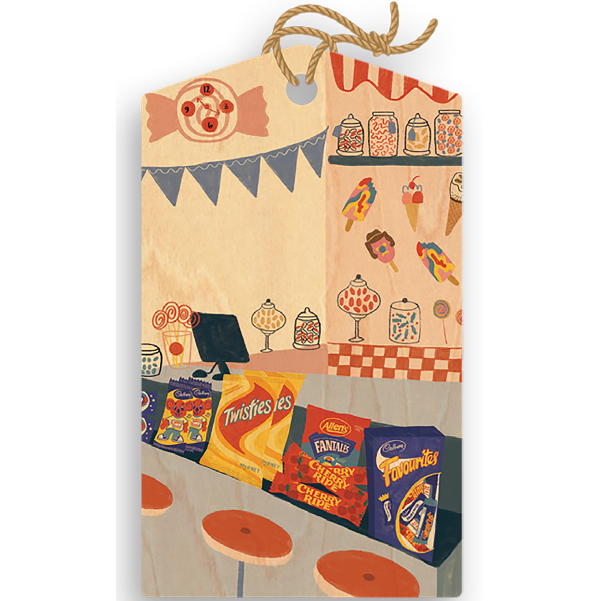 Wood Gift Tag - Lolly Shop