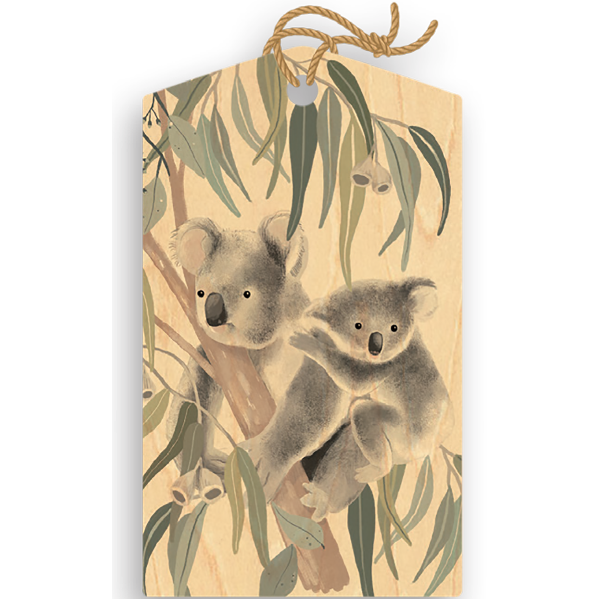 Wood Gift Tag - Koala Cuddles